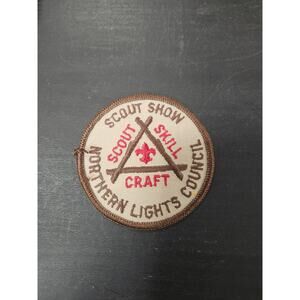Vintage BSA Patch Northern Lights Council Scout Show Skills Craft Triangle Retro